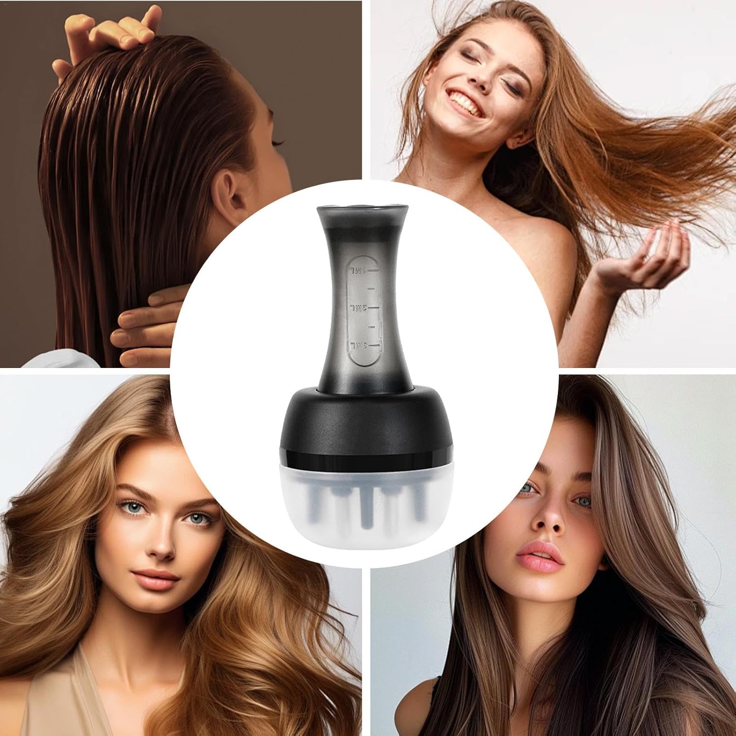 Applicateur d'Huile pour Cheveux - HairFlow™ - Noir - Eclat de Cheveux